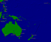 Australien-Ozeanien Städte + Grenzen 4000x3297